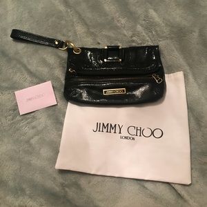 Black jimmy choo wristlet